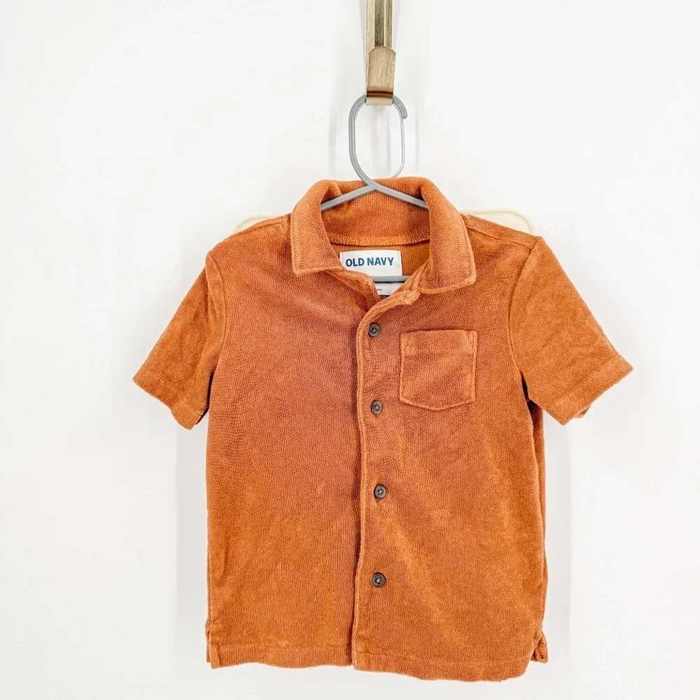 Old Navy Dark Orange Button Down Matching Set